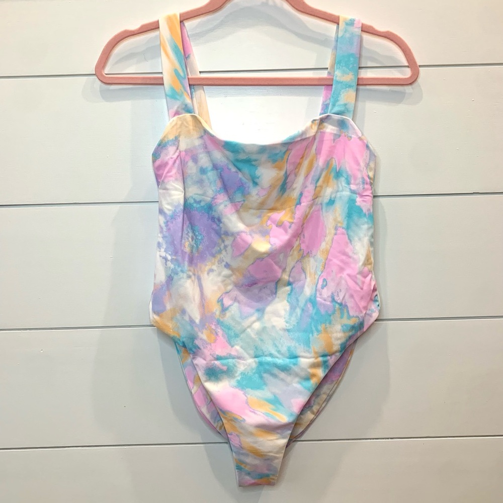 NWT - Buddy Love - Keke Square neck swimsuit size medium in Daffodil